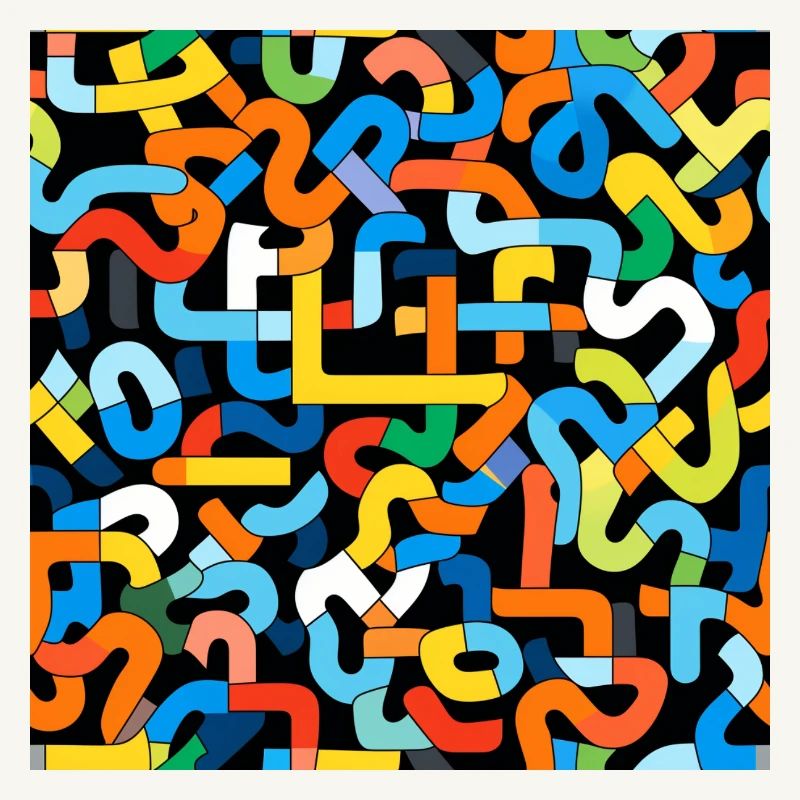 Intertwined Color Knot Pattern