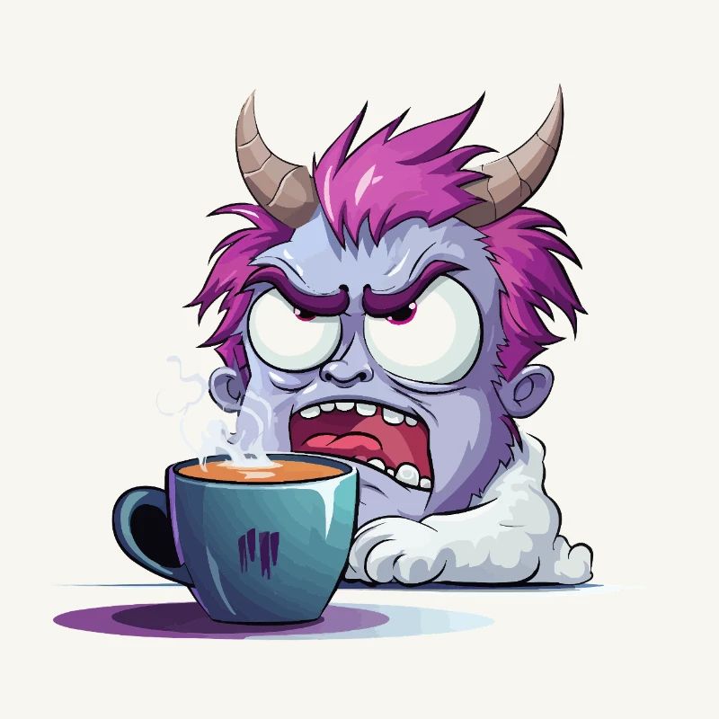 Kaffeewütender Monster
