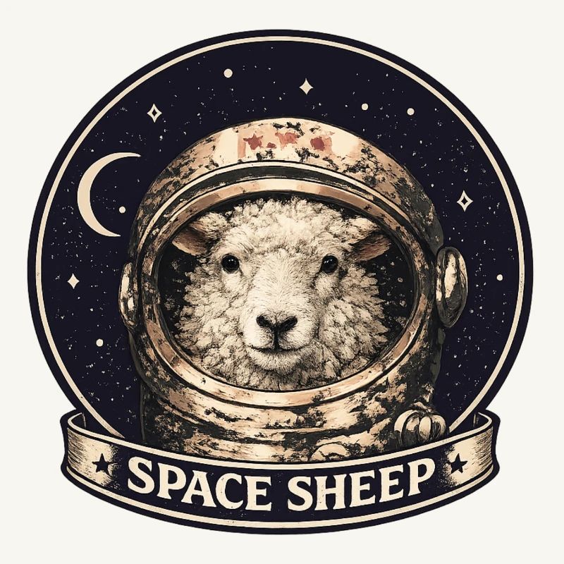 Astronaute mouton de l’espace