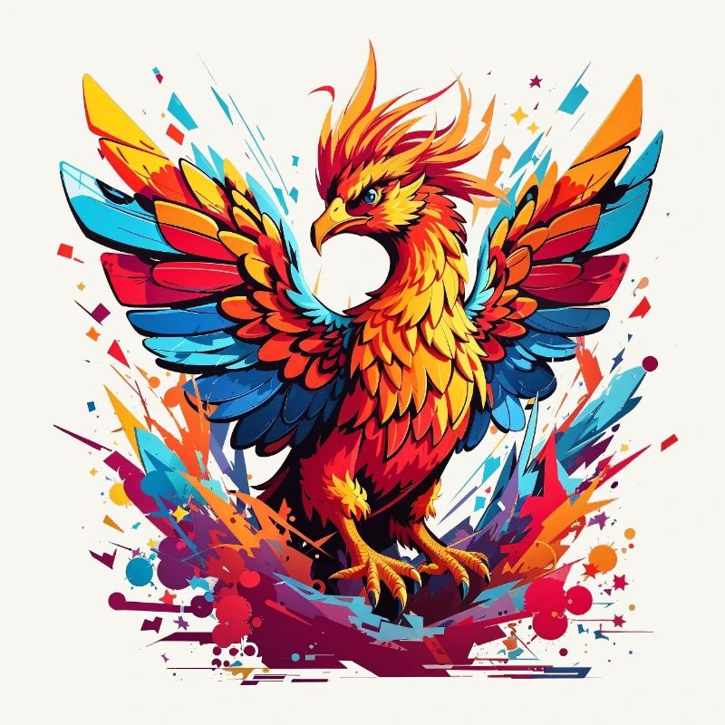 Explosion de couleur de Phénix de Feu