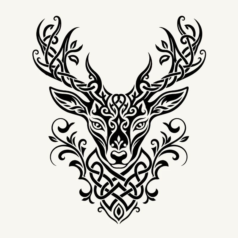 Celtic Deer Head Knot Pattern