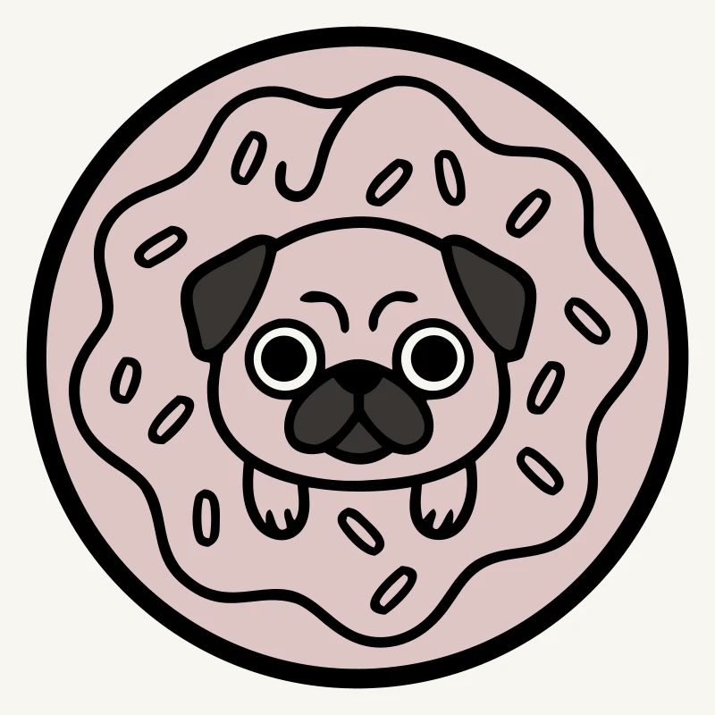 Pug Dog Donut Candy