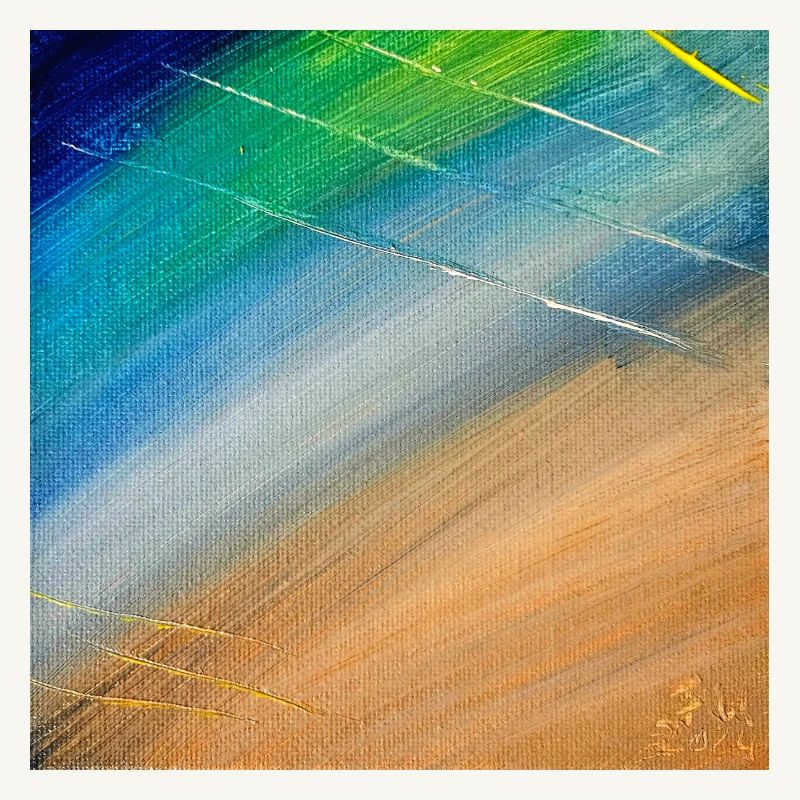 Flux de couleur et lignes dorées