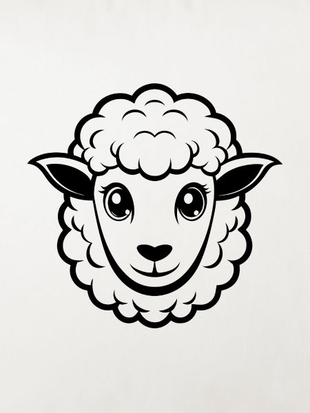 Süßes Schafsgesicht