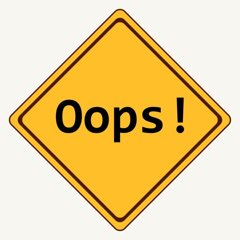 error, oops!, anpassbar