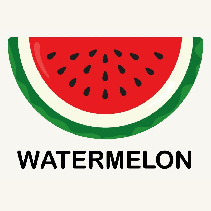 Pastèque, pastèque avec écriture noire