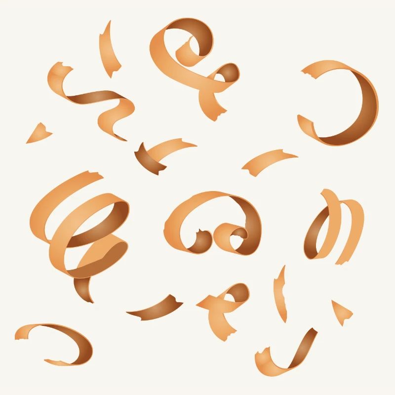 Wood chips - Where planing is done, chips fall