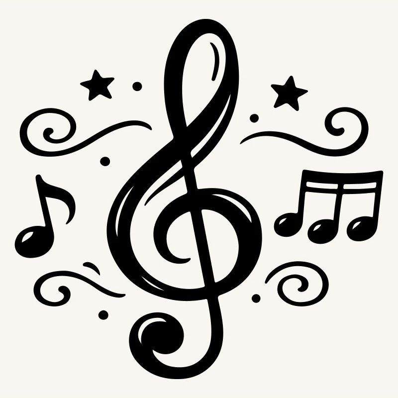 Notes musicales de clé