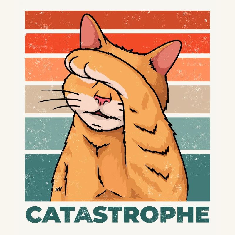 Katze Catastrophe Katastrophe Lustig Spruch