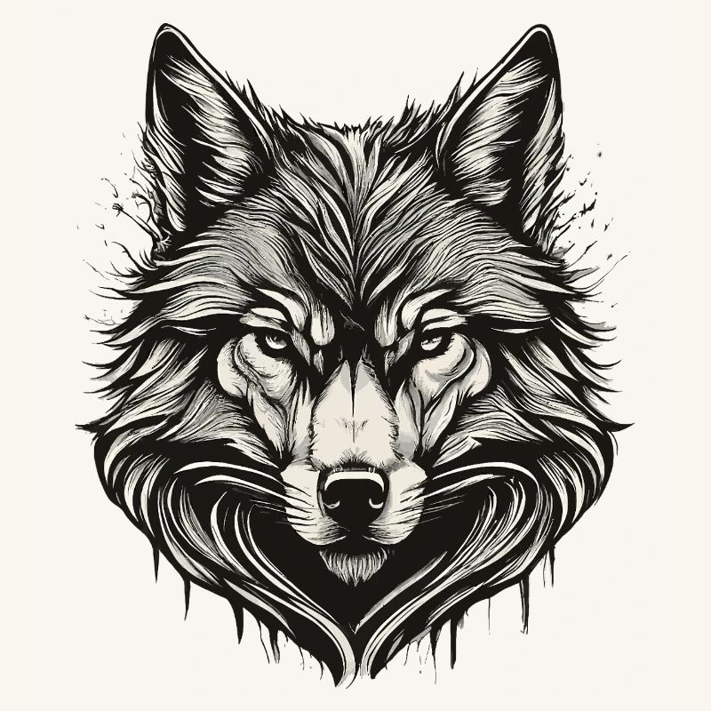 Wolfskopf-Tinte graviert