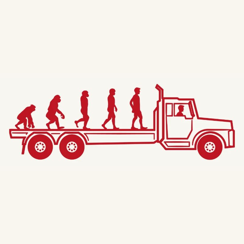 Evolution LKW Fahrer Berufskraftfahrer Geschenk