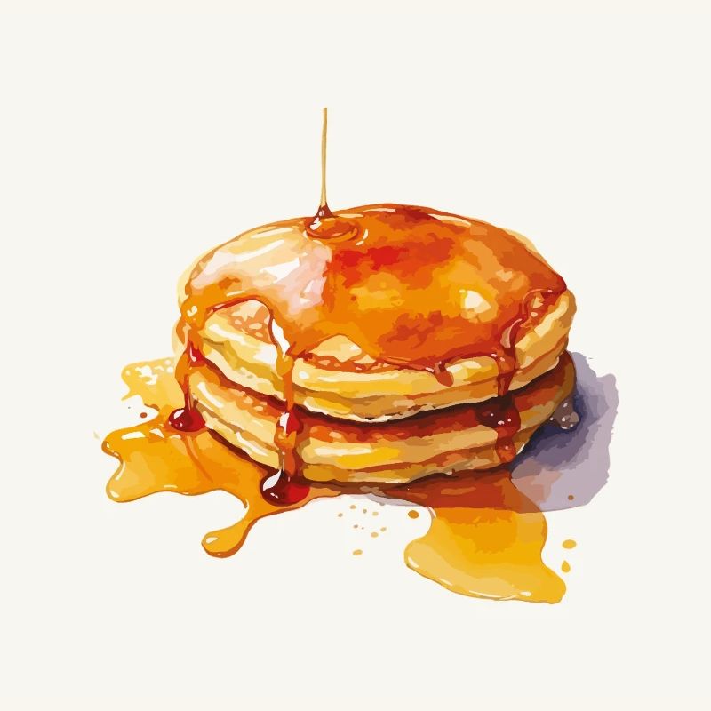 Syrup Pancake Stack