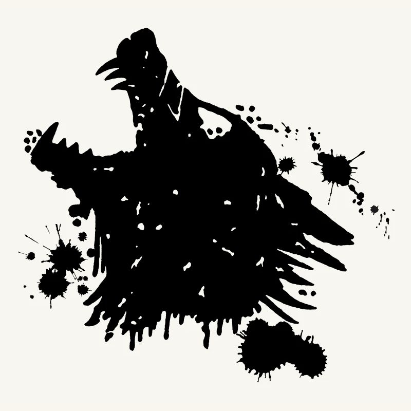Heulender schwarzer Wolf
