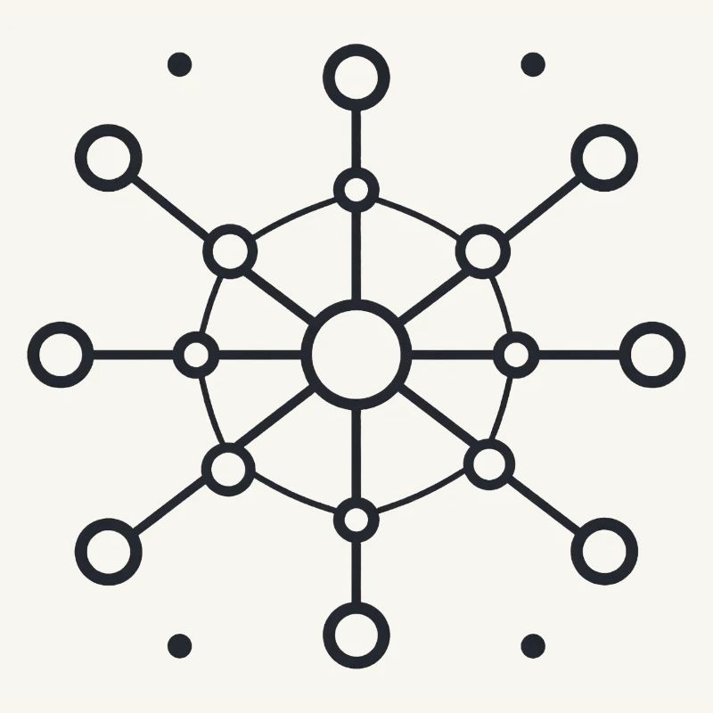 Central Network Star Pattern
