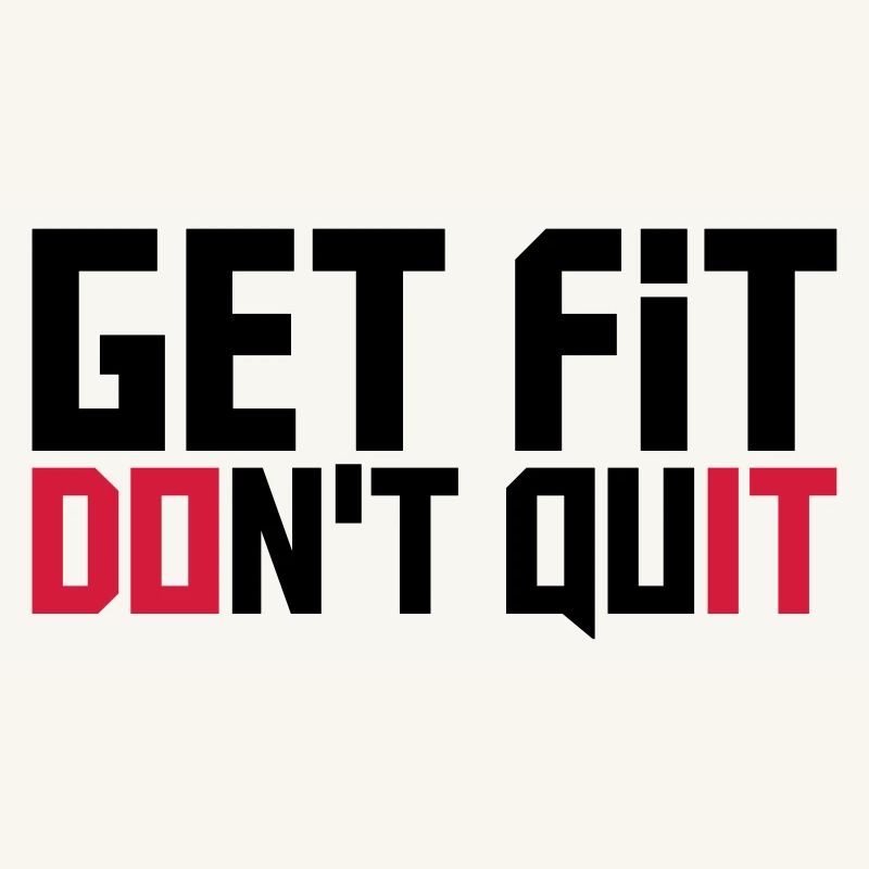 do it get fit quit logo design cool