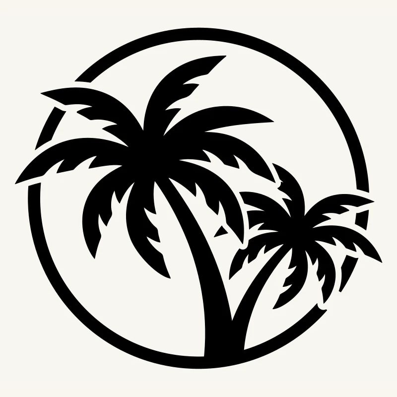 Plage symbole de Palm Tree