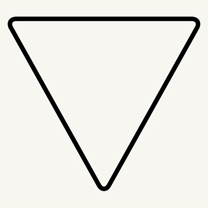 Triangle with rounded corners as a warning sign