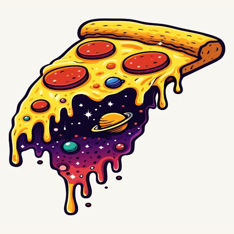 Kosmisches Pizzastück
