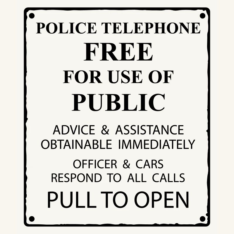 police box text