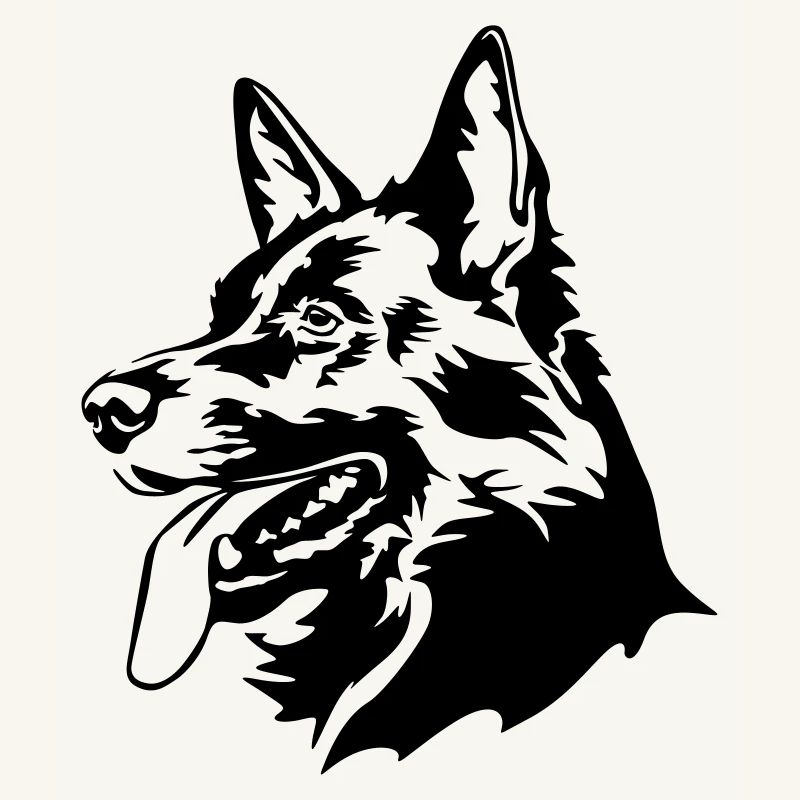 German shepherd head