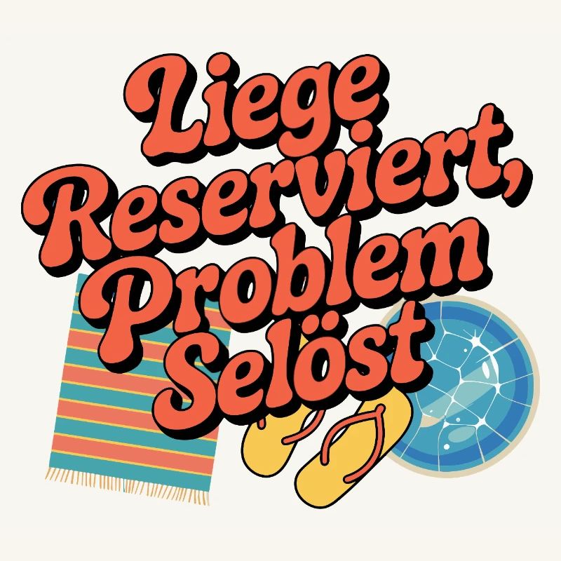 Lounger Reserved Problem solves funny beach