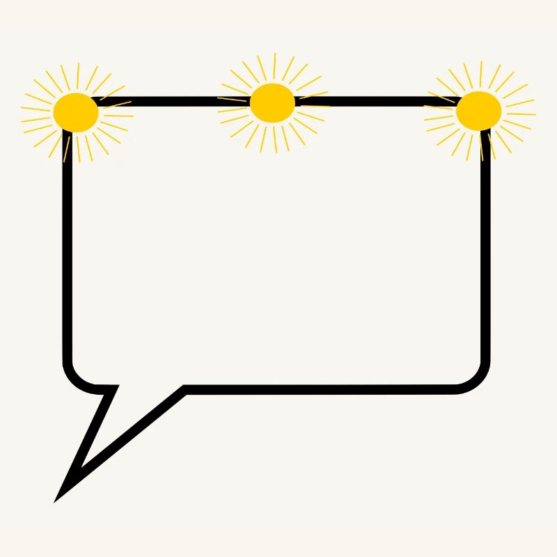 Speech bubble comic sun text design yourself