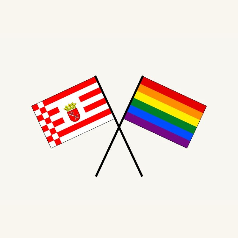 Bremen arc-en-ciel drapeau croisé drapeau LGBT CSD
