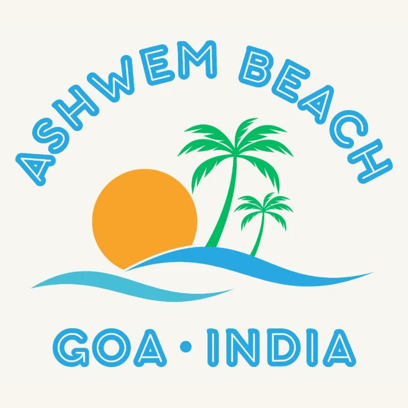 Palmier du coucher de soleil de Goa plage d’Ashwem