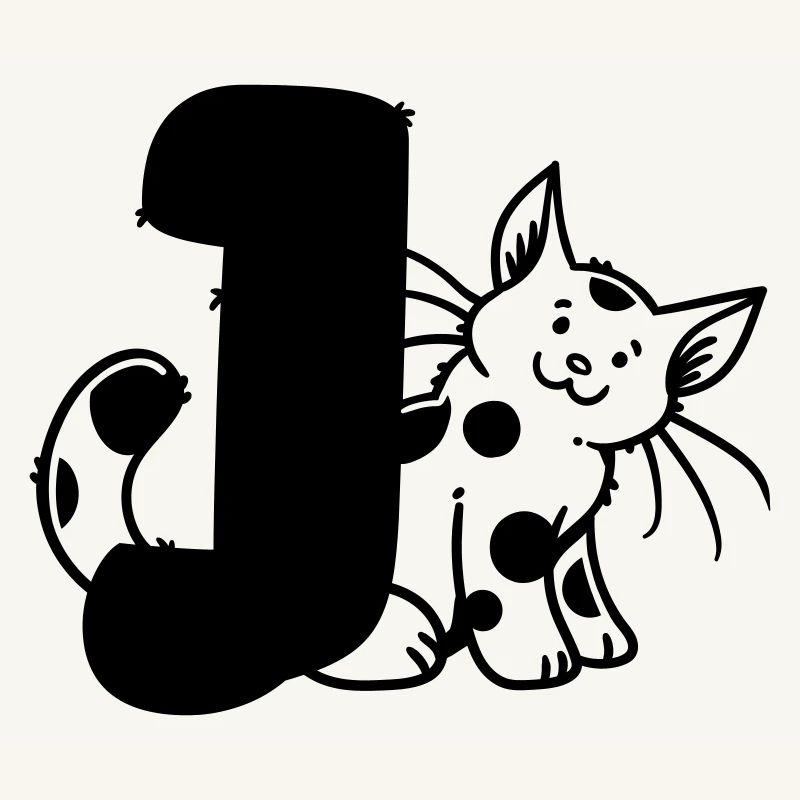 Katze Buchstabe J