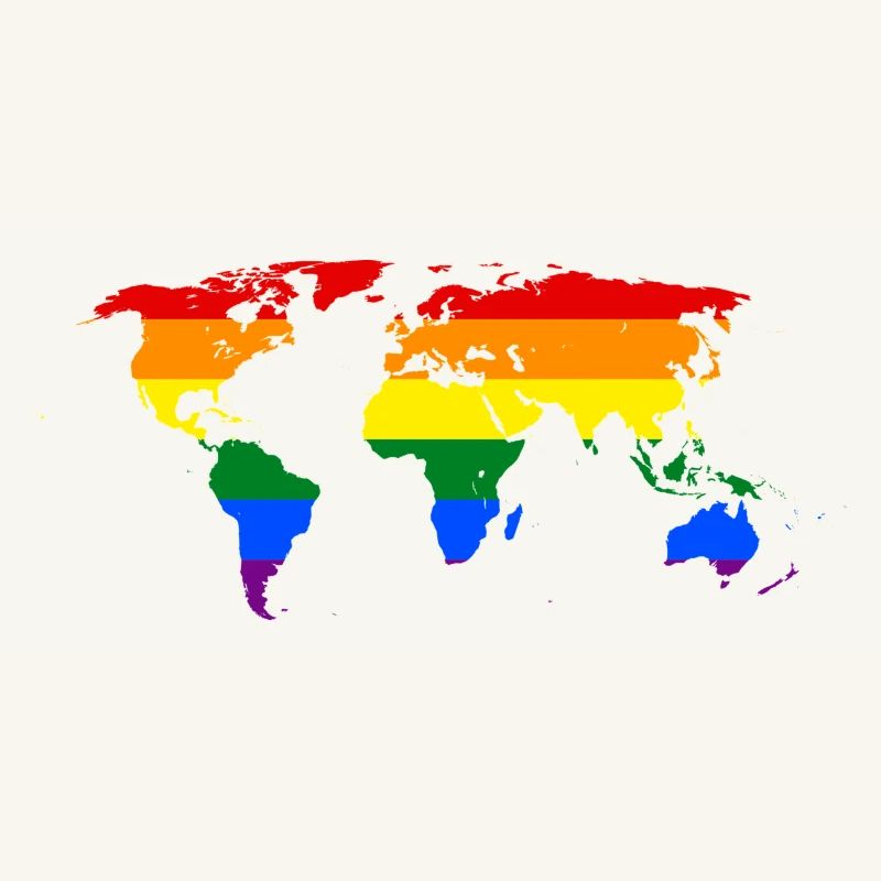 Mappa del mondo arcobaleno