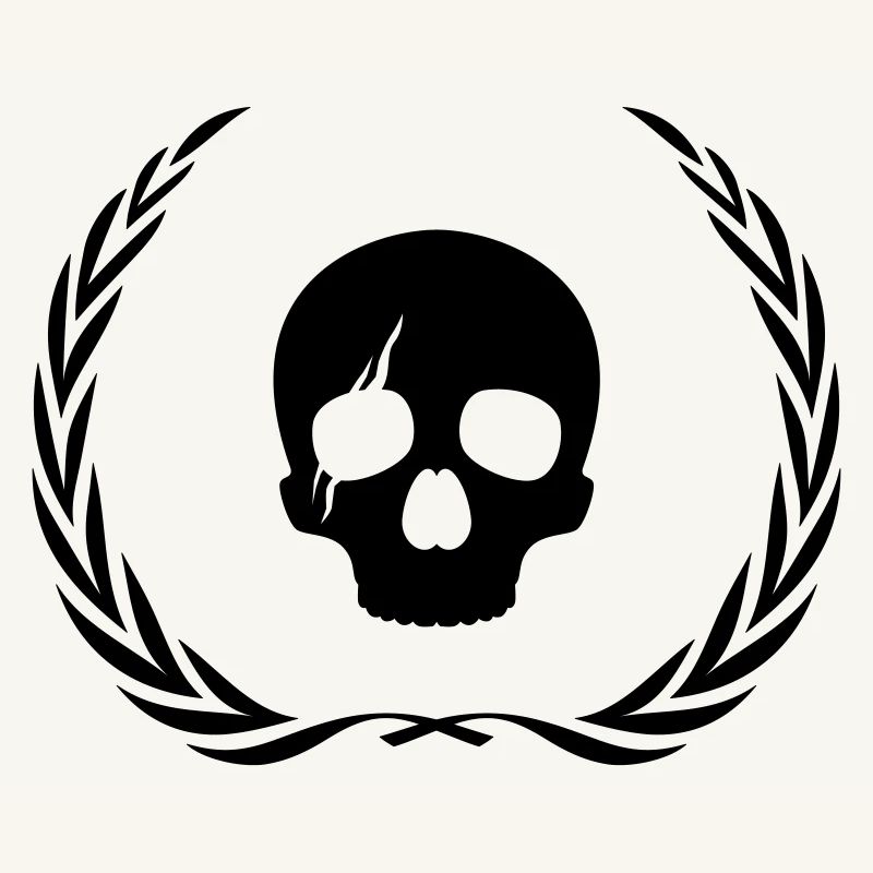 Skeleton Skull Wreath