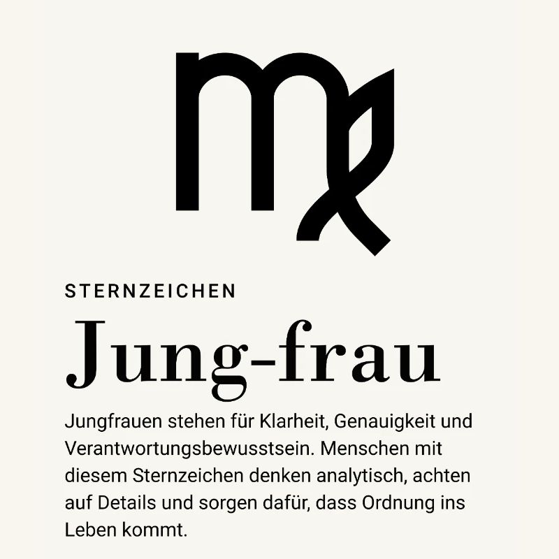 Sternzeichen Jungfrau 