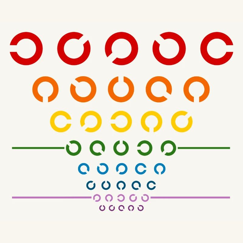 Regenbogen Sehtest
