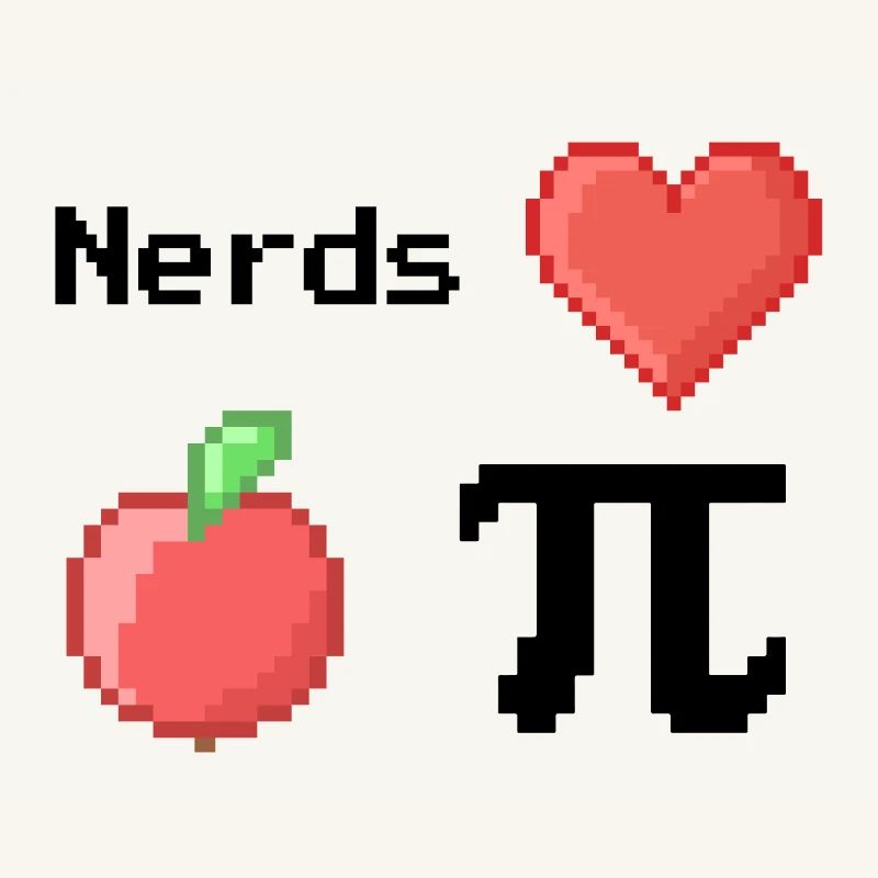 Les nerds adorent Apple Pi Pi Dictons Math S Pixel