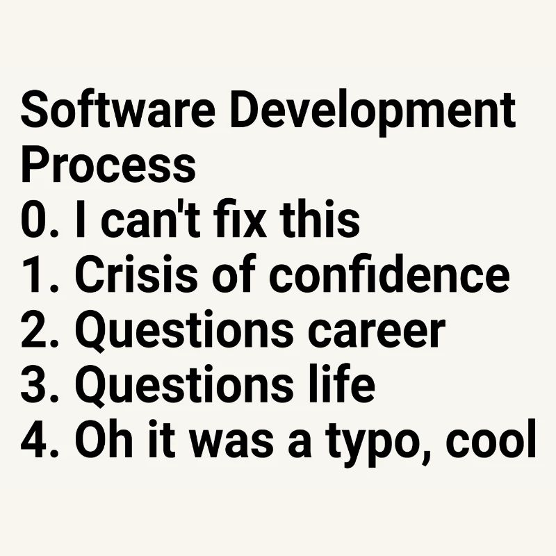 Software Development Process: Crisis to Typo!