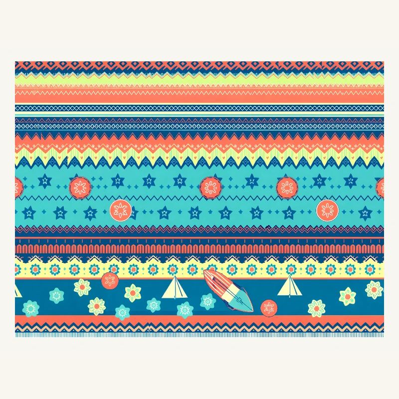 Farbenfroher Boho Wintermuster
