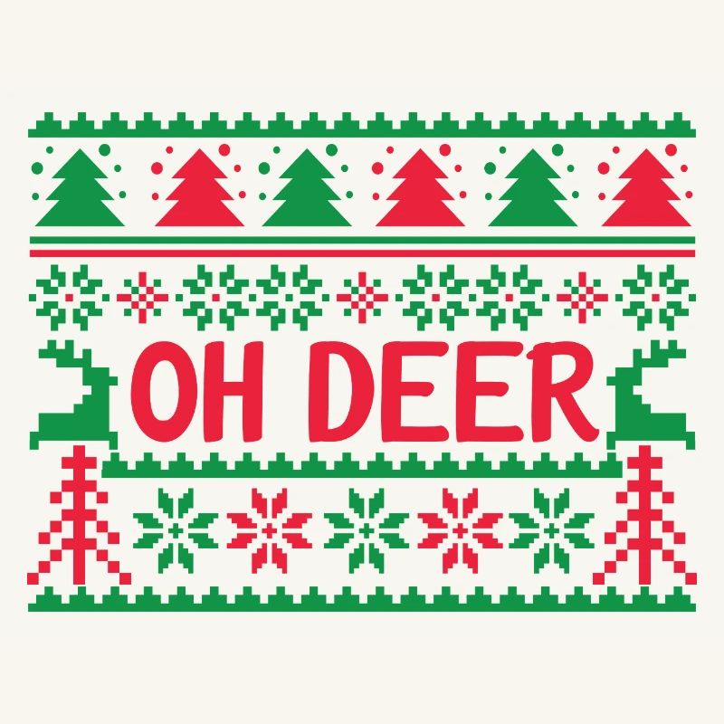 Hässlicher Pullover - Oh Deer