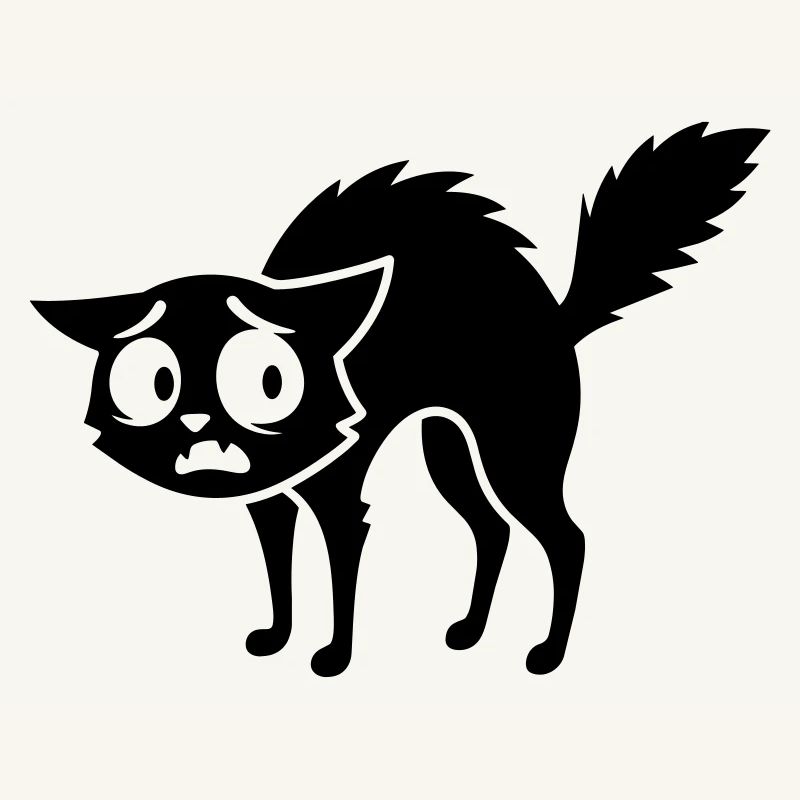 Chat effrayé
