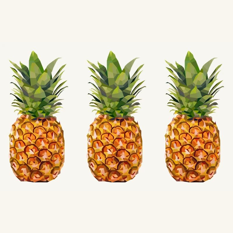 three pineapples