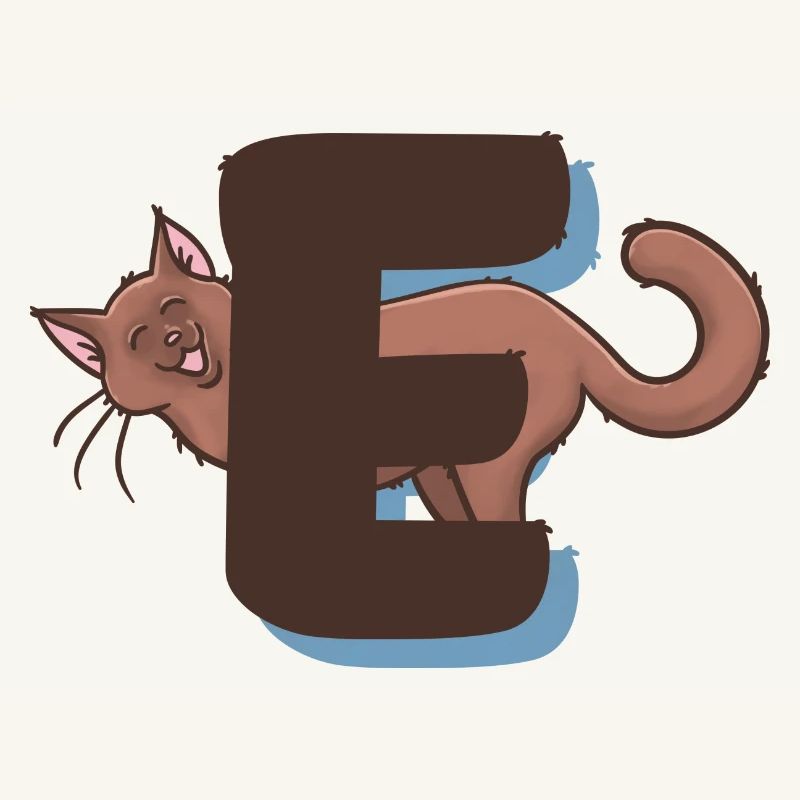 Katze Buchstabe E