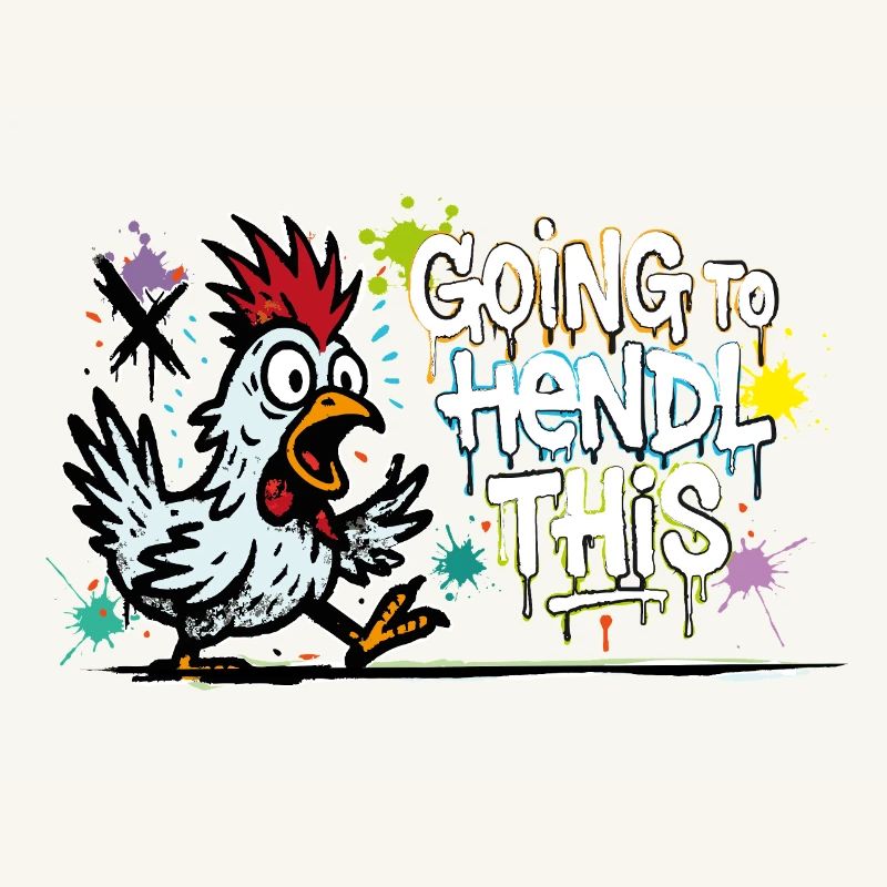 Going to Hendl This Graffiti Denglisch Spruch