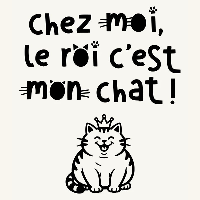 Chez moi le roi c'est mon chat