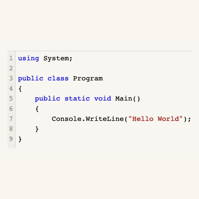 C# .NET Code Hello World Programmierer Geschenk