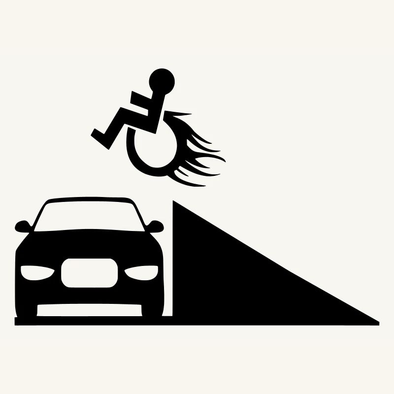 Rollstuhlfahrer springt über eine Rampe #