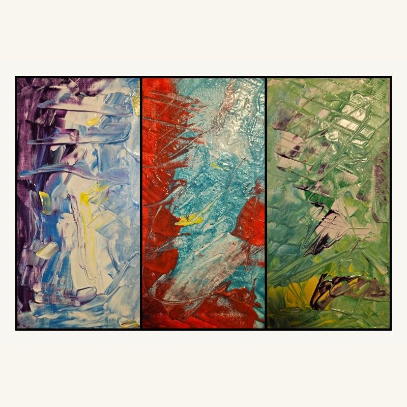 Flux de couleur triptyque