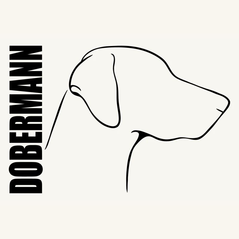 DOBERMANN PROFILE WILSIGNS chiens idée cadeau chien