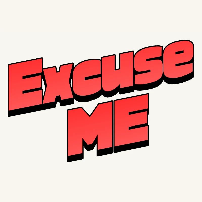 Excusez-moi : graphisme rétro de faute de frappe