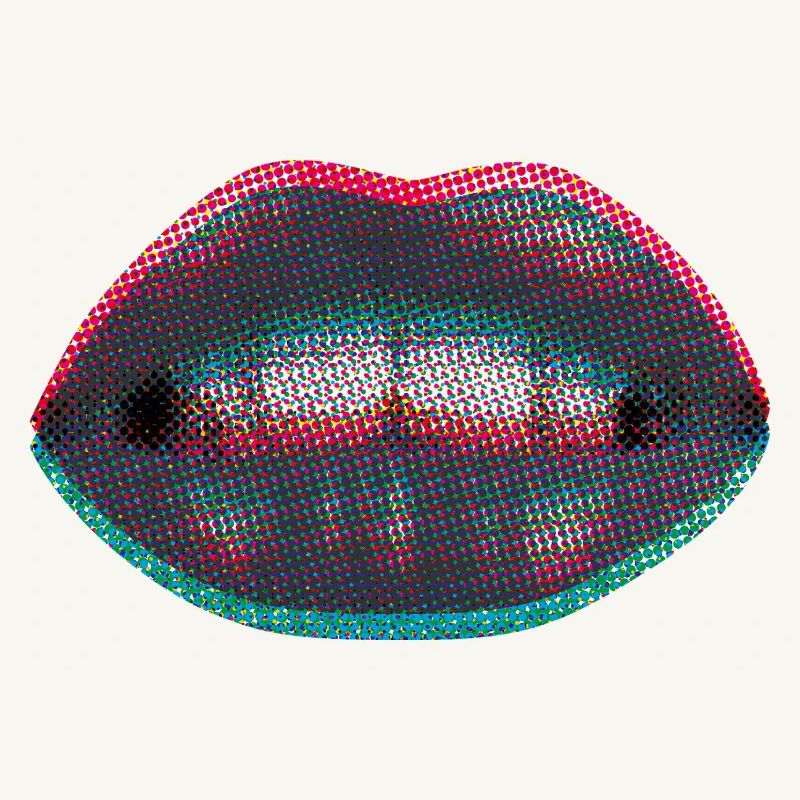 Dotted neon lips