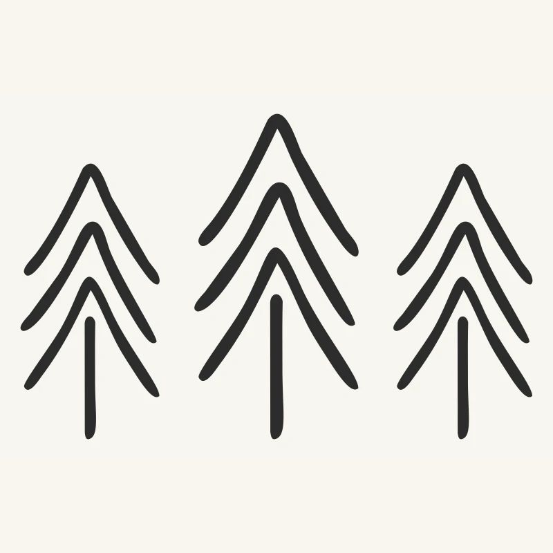 Fir Trees Silhouettes Pattern
