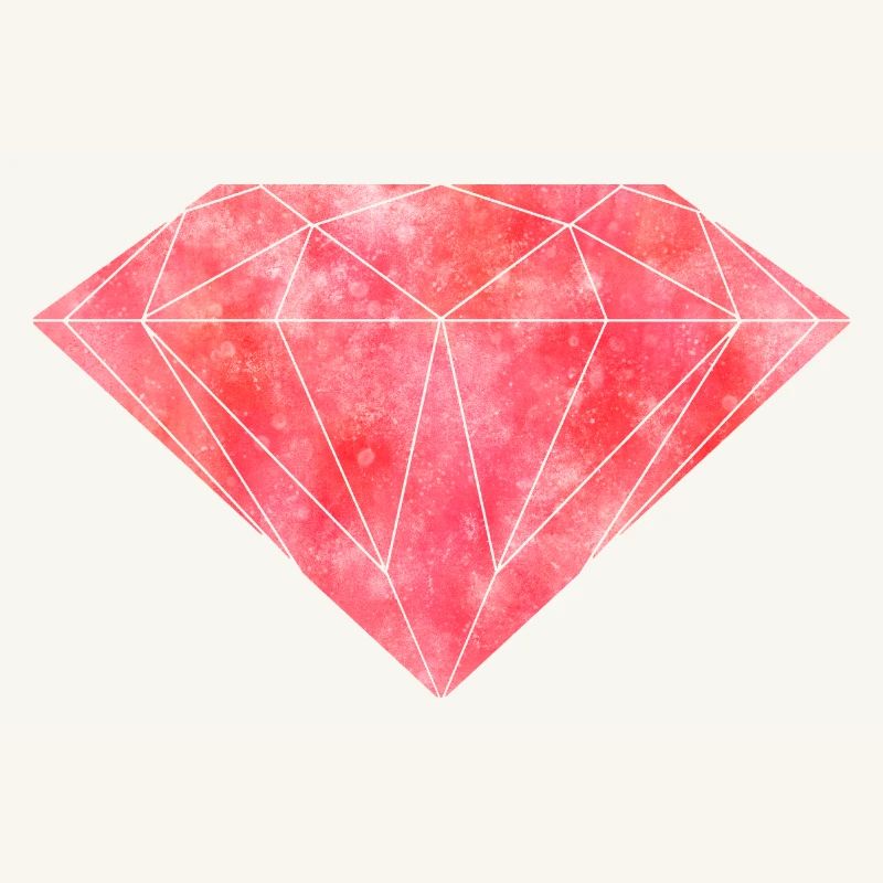 Red diamond ruby crystal gemstone